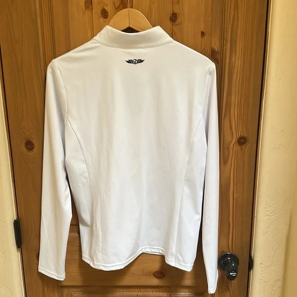 NWT Straight Down White Quarter-Zip Pullover - Picture 5 of 9